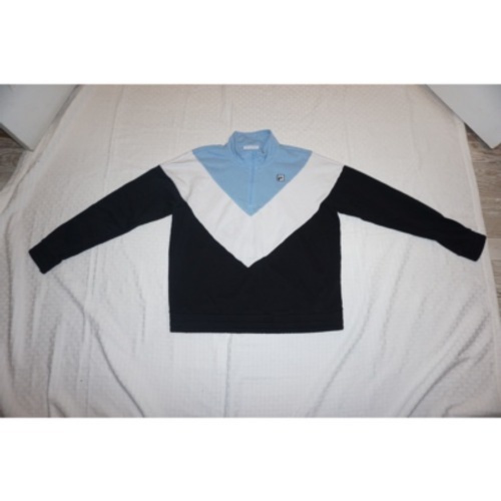 Fila‎ Women's Track Jacket Chevron 1/2 Zip Long Sleeve Activewear XXL